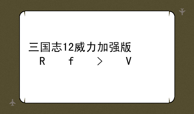 三国志12威力加强版修改器参数