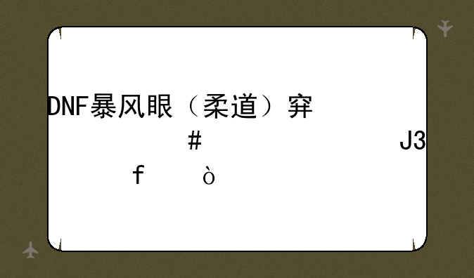 DNF暴风眼（柔道）穿什么装备和武器？