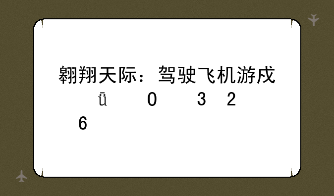 翱翔天际：驾驶飞机游戏深度体验指南